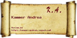 Kammer Andrea névjegykártya